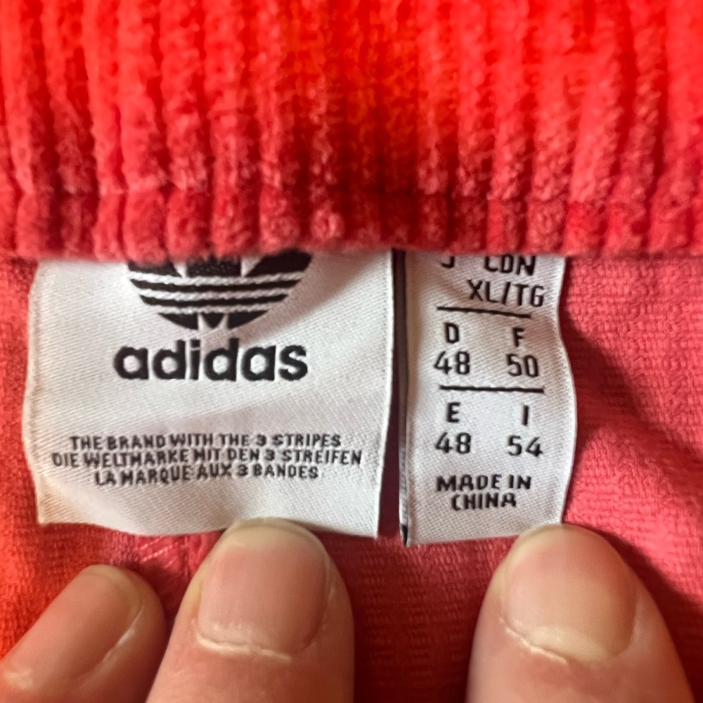 Adidas women’s pink “comfy cords” corduroy pants. Size XL. - Picture 2 of 9